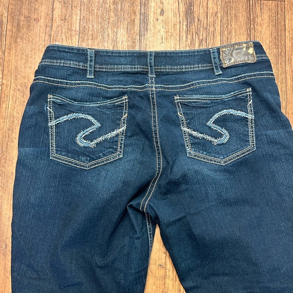 Silver jeans suki size 20 dark wash mid rise baby bootcut jeans - Picture 3 of 4